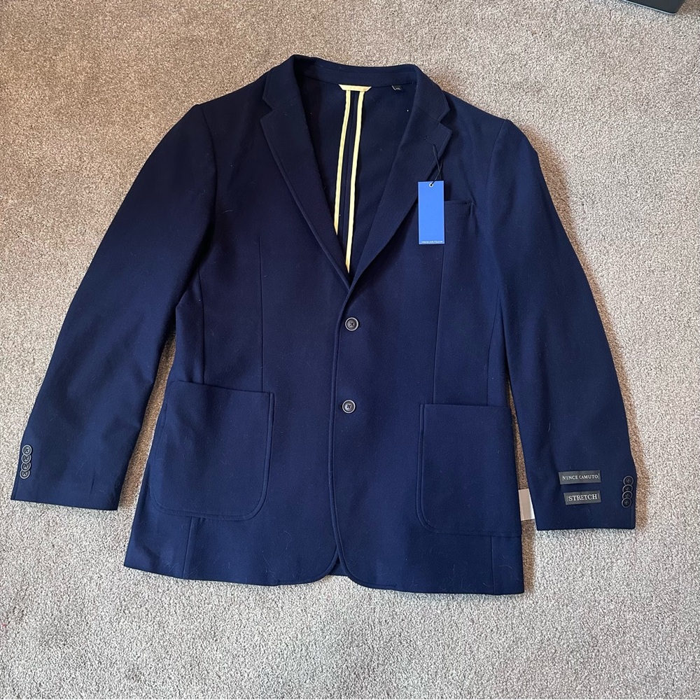 Vince Camuto Men's Navy Sport Coat Blazer